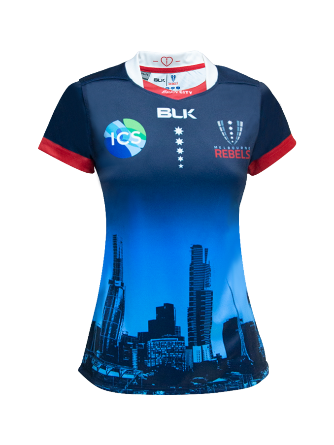 BLK MELBOURNE REBELS ラガーシャツ Sサイズ BLK ポロシャツ メルボルン レベルズ ラグビーシャツ 刺繍 海外
